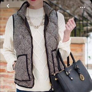 J Crew Herringbone Vest